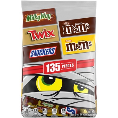 Milky Way, Twix, Snickers, M&M's Halloween Chocolate Variety Pack - 53.76oz/135ct