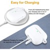 BONGEEK AirPods Pro Case Cover,Soft Silicone Protective Cases Cover Skin for Apple AirPod Pro 2 Charging Case Keychain Front LED Visible,White - 3 of 4