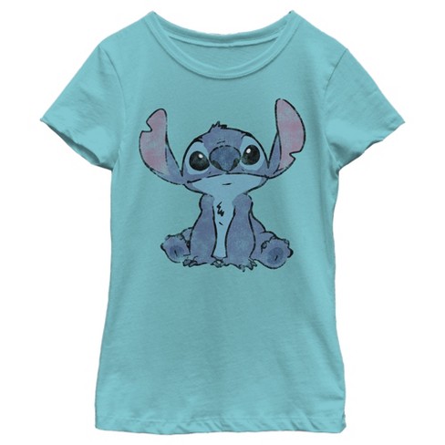 Girl's Lilo & Stitch Distressed and Fluffy Stitch Ears T-Shirt - image 1 of 4