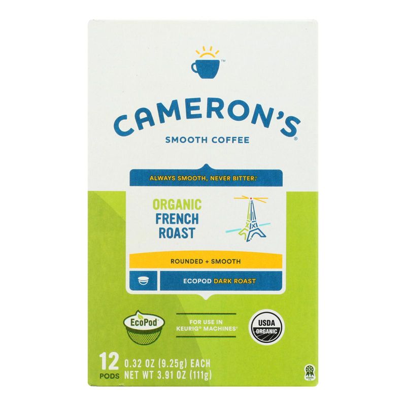 Cameron's Specialty Coffee Organic French Roast - Case of 6 Boxes/12 Pods, 2 of 7