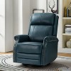 Irene 30.5" Wide Genuine Leather Manual Recliner with Rolled Arms | ARTFUL LIVING DESIGN - 3 of 4