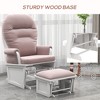 Nursery Glider Rocking Chair with Ottoman, Padded Cushion Seat and Wooden Base - 4 of 4