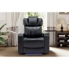 PU Leather Power Recliner with Cooling Cup Holder,Home Theater Recliner with Bluetooth Speaker,Power Recliner Chair with USB Ports-Coolbibila - 3 of 4