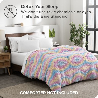 Multi Tie-Dye Twin/Twin XL Shaggy Faux Fur Duvet Cover