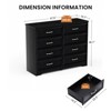ALEXOUN Drawers Dresser for Bedroom,with Metal Pulls,Clothes Organizer Dressers,Storage Cabinet for Bedroom,Living Room,Office - 3 of 4