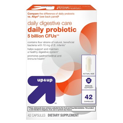 Daily Probiotic Support Capsules - 42ct - up & up™