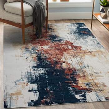 Luxe Weavers Modern Distressed Pattern Abstract Area Rug