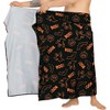 LA LEELA Men's Pareo Halloween Costumes Ghost Party Swim Trunks Swimwear Summer Sarong Full Beach Wrap for Men One Size Black, Ghost - 4 of 4