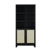 GDFStudio Lismore Modern Cane and Wood Bookcase with Soft Close Doors and Adjustable Shelves - 2 of 4