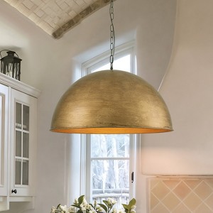 LLHZSY 4-Light Pendant Light 23 3/5" Wide Modern Industrial Dome Chandelier for Dining Room House Foyer Kitchen - 1 of 4