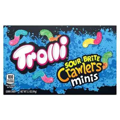 Trolli Sour Brite Crawlers Minis Theater Box 3.5 oz