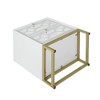 Averina 2 Drawers 45° Splicing White  Mirror Front Nightstand With Storage -The Pop Home - 4 of 4