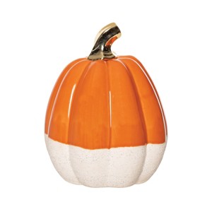 Gallerie II Orange/White Narrow Pumpkin Figurine - 1 of 4