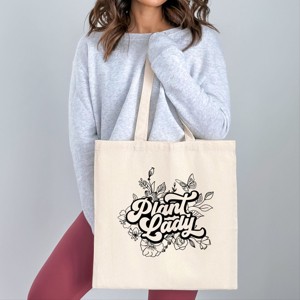 Simply Sage Market Plant Lady Cursive Canvas Tote - 1 of 4