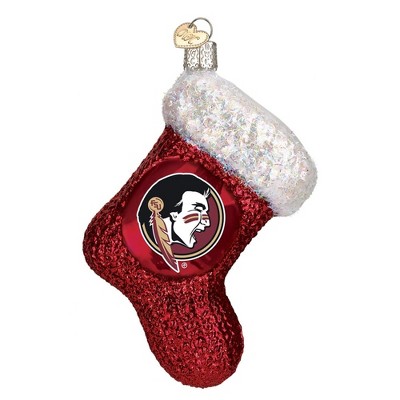 Old World Christmas Blown Glass Ornament for Christmas Tree, Florida State Stocking