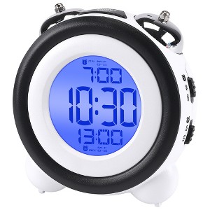 REGALWOVEN Battery Powered Plastic LED Round Alarm Clock 4.3"L x 2.4"W x 4.3"H 1 Pc - 1 of 4