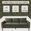 Okak Modern Solid Wood Teddy Fabric Futon Sofa for Living Room Bedroom,3-Seat Rest Sofa with Comfy Backrest & Curved Armrest - 4 of 4