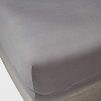 King 400 Thread Count Performance Fitted Sheet Dark Gray - Threshold™