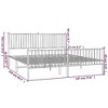 vidaXL Double Bed Frame- Robust Steel Construction, Elegant Design, with Headboard and Footboard - 3 of 4