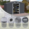 Maggift Deck Boxes,Backyard Haven,Modern Garden Shed,Organize Your Outdoor Space with Style,Gray,118.1"*95.6"*76.7" - 3 of 3