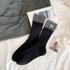 Anna-Kaci Women's 6pk Color - Block Crew Socks with Bow Embroidery - 3 of 3