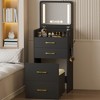 Fredees 3-in-1 Vanity Desk with Flip Top Mirror and Lights. - 4 of 4
