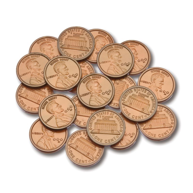 Learning Advantage Play Coins, Pennies, Set of 100, 1 of 5