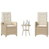 vidaXL Bistro Set Beige, Cream - 2 of 4