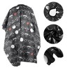 Unique Bargains Glass Pattern Hairdressing Cape 64.96"x57.09" Black 1 Pc - 3 of 4