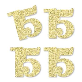 Gold Glitter Star - No-Mess Real Gold Glitter Cut-Outs - Party Confetti - Set of 24