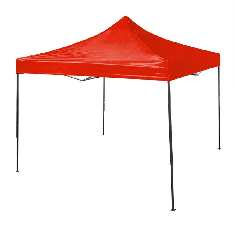Trappers Peak 10-by-10-Foot Folding Pop-Up Canopy, Red, 1 of 7