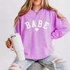 Simply Sage Market Babe Heart Lightweight Garment Dyed Sweatshirt - 2 of 4