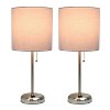 Creekwood Home Contemporary Bedside Table Lamp with Power Outlet - 2 of 4
