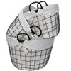 Cheung's Esker Set of 3 Lined Metal Wire Oval Baskets - 4 of 4