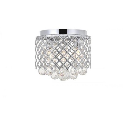 Elegant Lighting Tully 3 light Chrome Flush Mount
