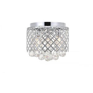 Elegant Lighting Tully 3 light Chrome Flush Mount - 1 of 4