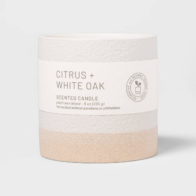 9oz Wellness Ceramic Candle Citrus and White Oak - Project 62™