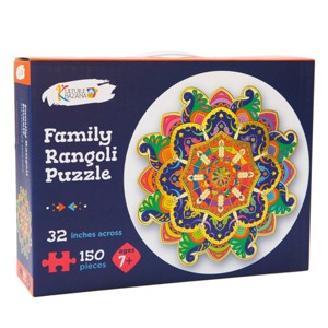 Kulture Khazana Family Rangoli Diwali Holi Floor Puzzle - 150pc - 1 of 4