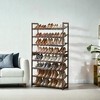 Shoe Rack, 8-Tier Shoe Organizer, Metal Shoe Storage, Entryway, Set of 2, 4-Tier Stackable Shoe Shelf, with Adjustable Flat or Angled Shelves - 2 of 4