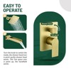 Cobbe Brushed Gold 8-Inch Square Shower Head and Tub Spout Shower Set Wall Mounted Rain Shower Faucet Kit with Valve - 4 of 4