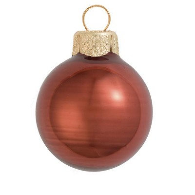 Northlight 8ct Pearl Glass Ball Christmas Ornament Set 3.25" - Chocolate Brown