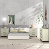 Festivo 3pc Contemporary 6 Drawer Dresser and 3 Drawer Nightstand Set Saw Cut Off-White - 2 of 4