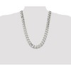 Black Bow Jewelry Mens 16.2mm Sterling Silver Solid Flat Curb Chain Necklace - 2 of 4