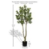 NAYSAYE Planter Artificial Olive Tree Faux Potted Plant with Olive Branches for Indoor Outdoor Garden, Green, 21.6"*21.6"*63" - 3 of 4