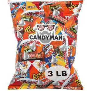 CANDYMAN 3 Pound Gift Box Mix of Chocolate, Individually Wrapped Assorted Bulk Candy Chocolates Variety Pack - 1 of 4