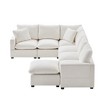 YOOCOZZ Chenille Sectional Sofa with Movable Ottoman and Pure Foam Cushions, Free Combination - 2 of 4
