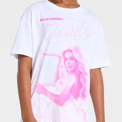 Megan Moroney Girls' Megan Moroney Loose Fit Short Sleeve Oversized Graphic T-Shirt - White L — фото 2