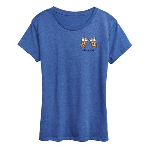 Women's - Instant Message - Iced Coffee Cheers Short Sleeve Graphic T-Shirt - 1 of 4