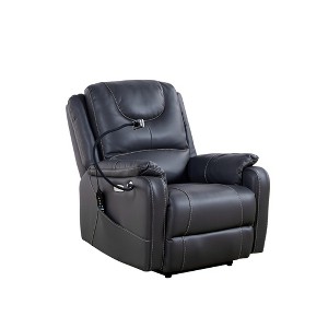 FONTOI Accent Chair with Side Pockets&Holder, Recliner Chair with Comfortable Back&Arm, Black, 30.31"*41.34"*34.25" - 1 of 4