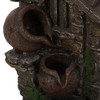NAYSAYE Fountain Four Tier Stacked Jar Design with Cascading Water for Garden Patio Outdoor, Brown and Gray, 10.5"*23.5"*16.84" - 4 of 4